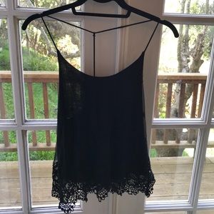 Black Lace Tank Top
